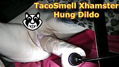 Creamy Pussy Mature Woman Hung Dildo on Fucking Machine